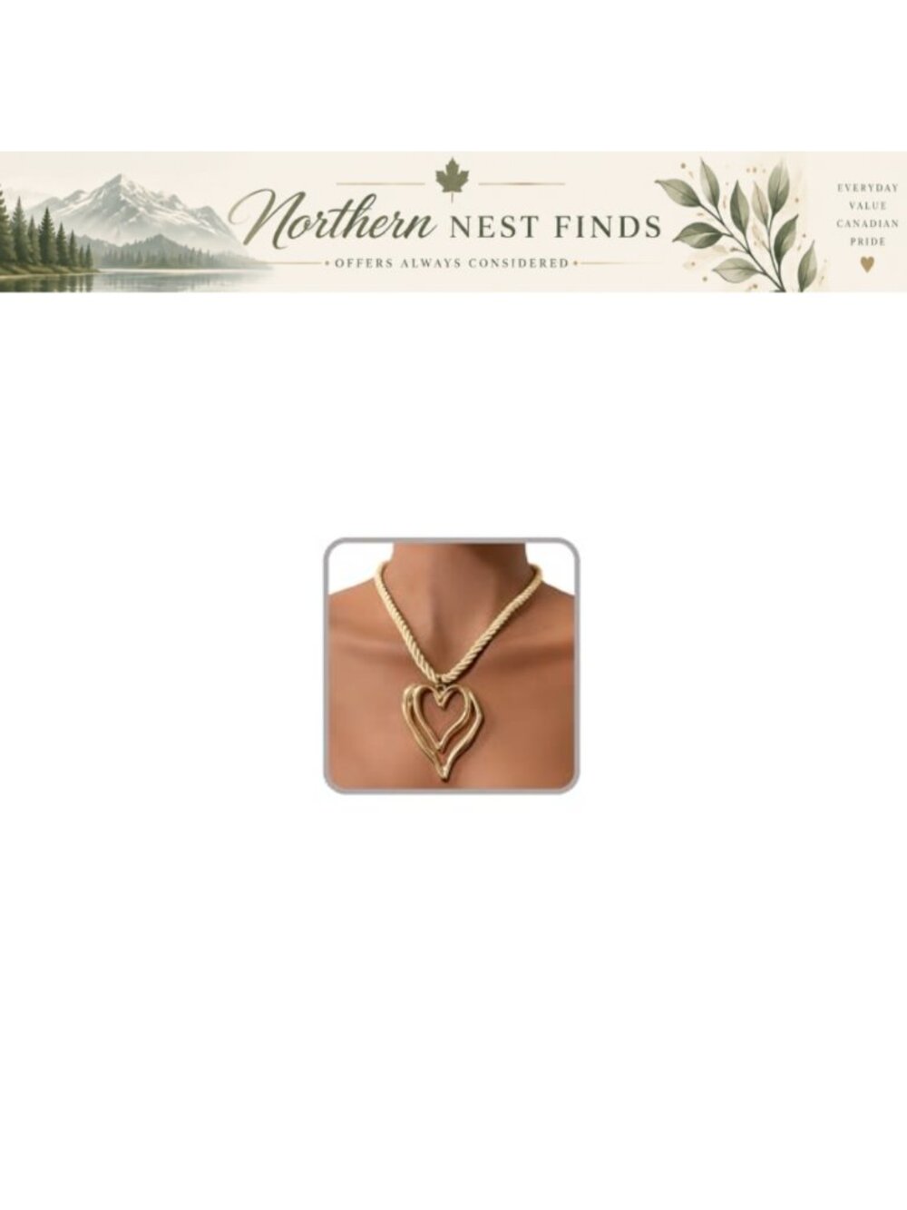 Chunky Gold Statement Necklace Twisted Rope Chain Geometric Pendant